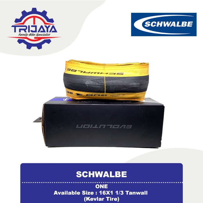 Schwalbe One 16x1 1/3 Tanwall Kevlar Tire | Ban Luar Sepeda Lipat