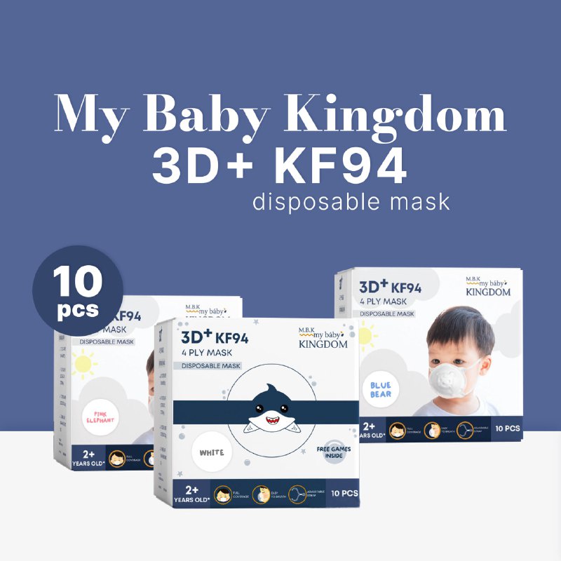 My Baby Kingdom - Masker Anak 3D+ KF94 isi 10 pcs