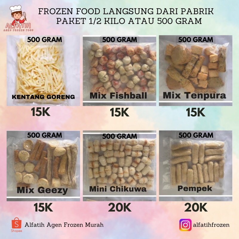 

TENPURA/ ODENG/ PEMPEK/ FISHBALL 500 Gram - Agen Frozen Murah