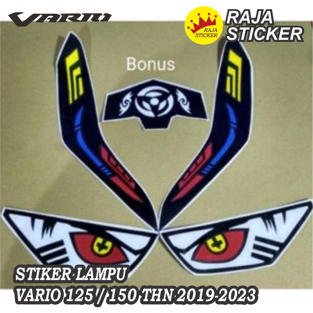 SATU PAKET (MATA+ALIS+STOPLAMP)Stiker lampu depan new vario 2018 2019