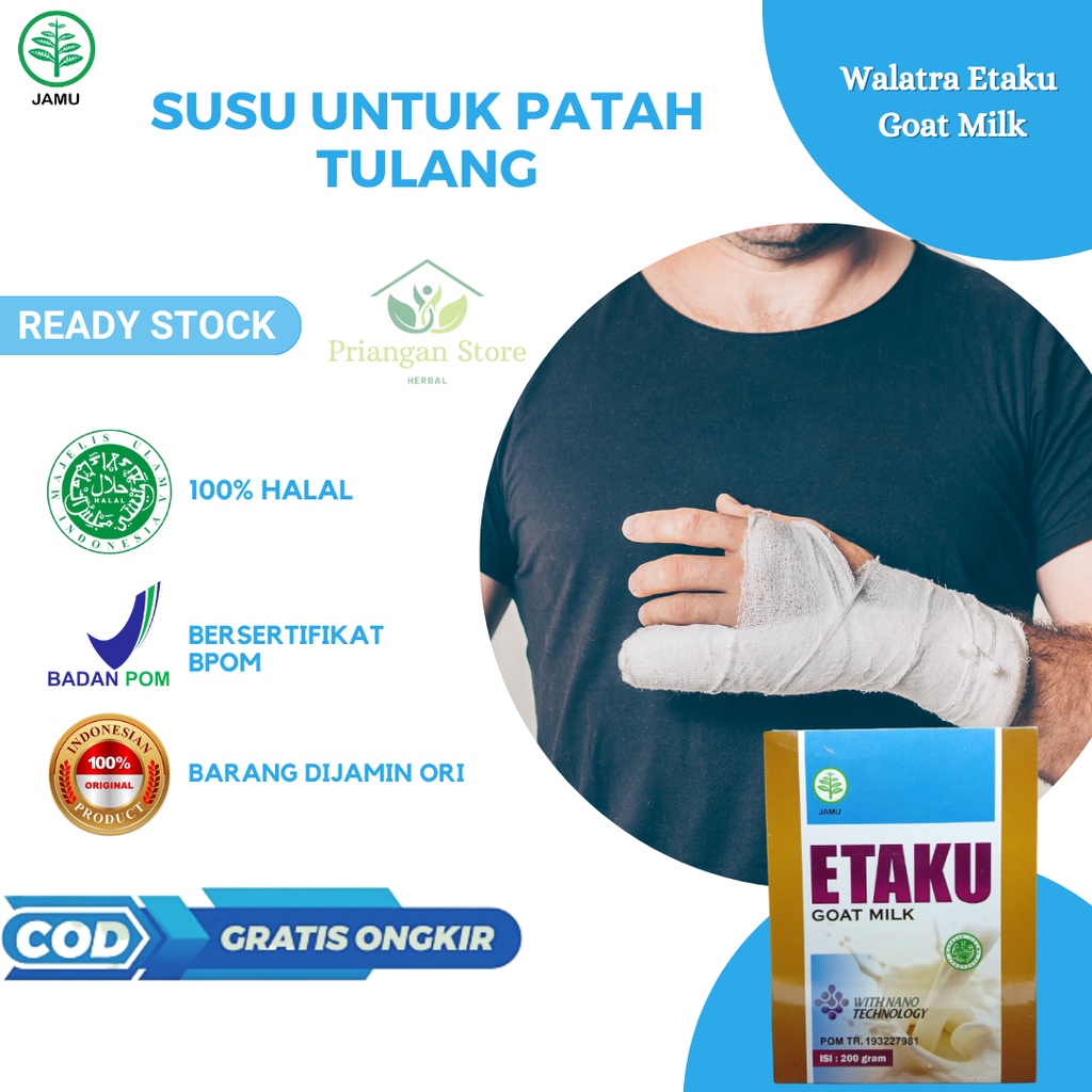 Susu untuk Patah Tulang Anak & Dewasa, Patah Tulang Tangan & Kaki, Tulang Retak, Tulang Remuk, Tulan
