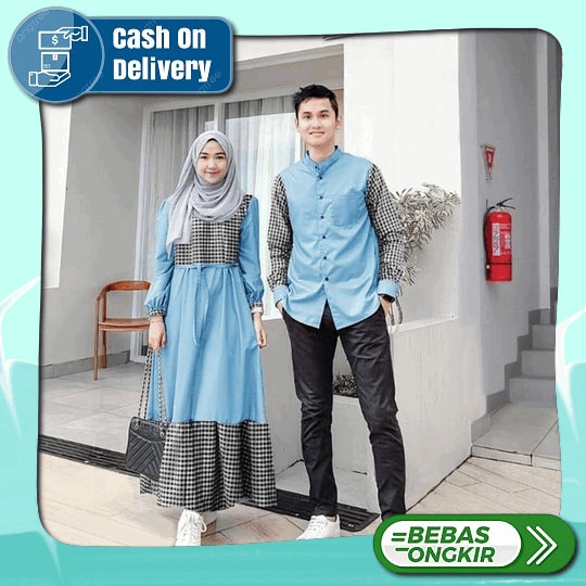 Couple Shakila Arjuna/ Baju Couple Keluarga/ Couple Lebaran 2023 Terbaru/ Set Gamis Pesta Sepasang G