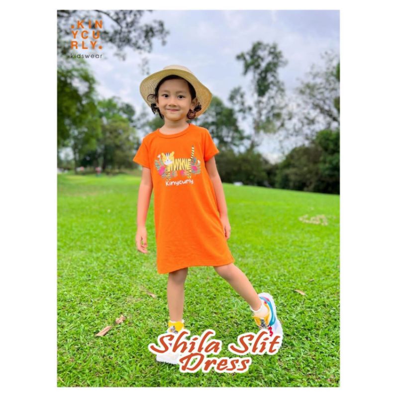 Midi Dress Harian Anak Perempuan Model Slit Bawah Usia 1-7 tahun - Shila Slit Dress