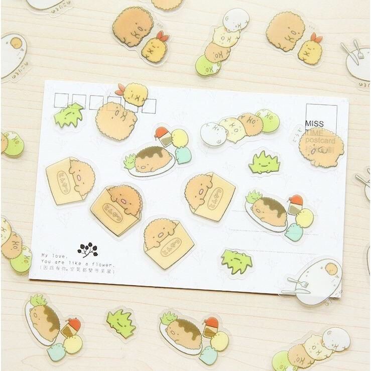 GP 50 PCS STICKER SUMIKKO GURASHI TRANSPARENT / STIKER PLASTIK TRANSPARAN AESTHETIC LUCU
