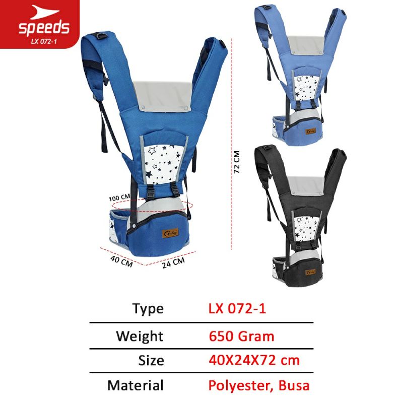 SIYA✨FREE BUBBLEWRAP Hipseat SPEEDS LX 072-1 072-2 GENDONGAN HAPAD DEPAN BELAKANG Dialogue gendongan hipseat 7in1 seri Sparkle DGG1030 Glazy DGG1031 Leon DGG1033 champion DGG1032
