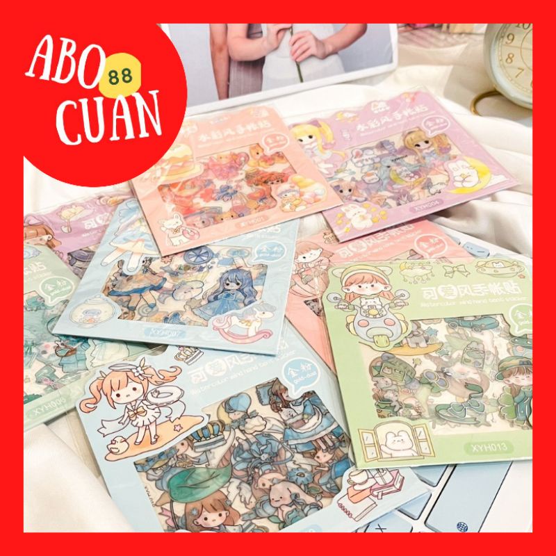 

Stiker Bening Isi 3 Lembar XYH-30 Motif Kartun Lucu Murah