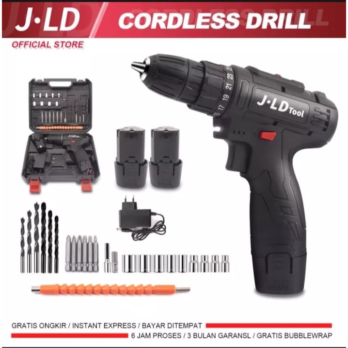 JLD BOR CORDLES BOR BATERAI 12VF 2 BATERAI PROMO COD MURAH