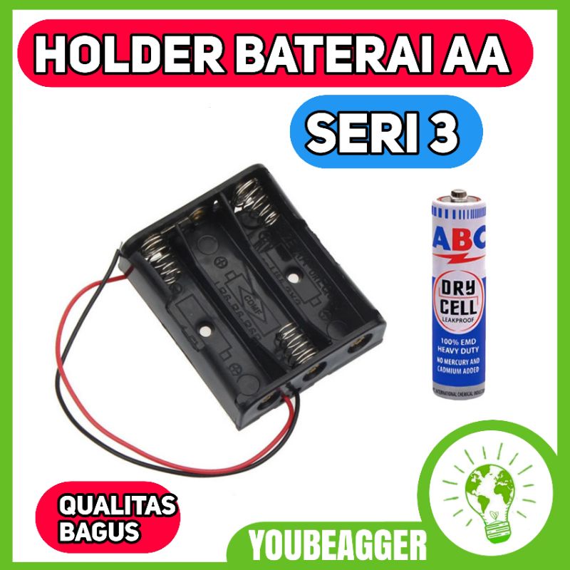 Holder baterai AA seri 3