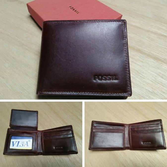 Dompet pria fossil asli kulit sapi