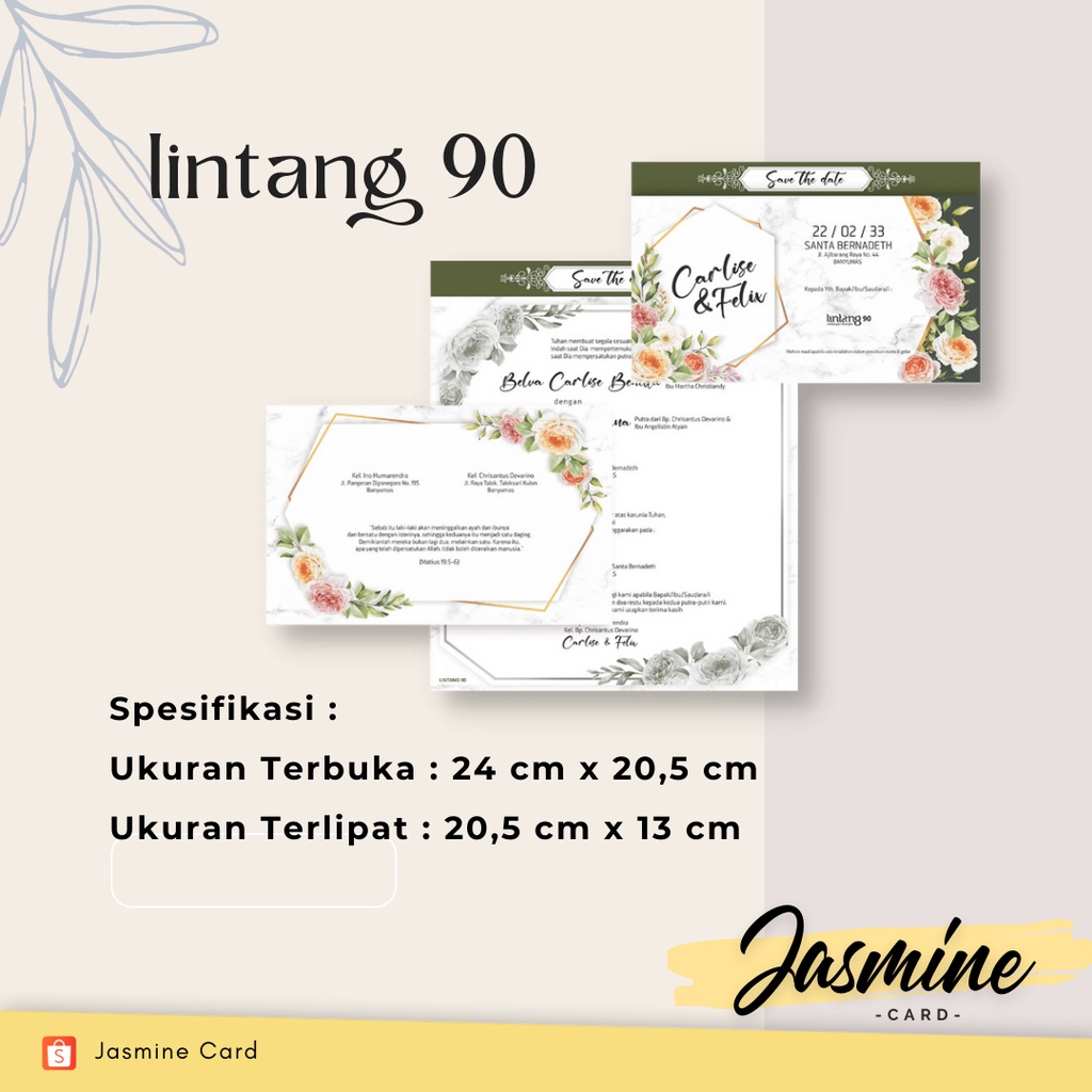 BLANGKO UNDANGAN PERNIKAHAN TERMURAH LINTANG 90