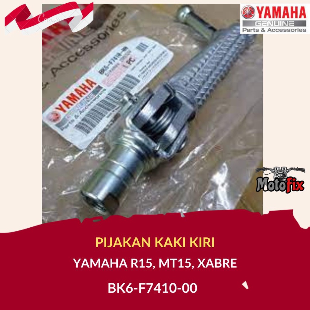 PIJAKAN KAKI FOOTSTEP DEPAN KIRI R15 V2, R15 V3, MT15, XABRE ORI / FRONT FOOTREST ASSY (LEFT) BK6-F7