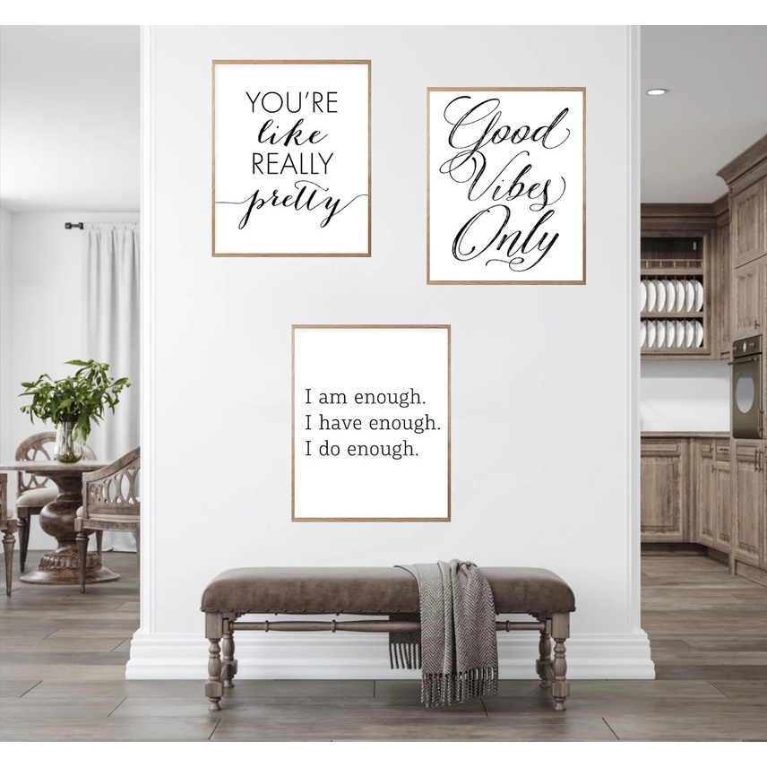 Paperplus/Poster/Hiasan Dinding/Inspirational Quote/Watercolor Quote/ES 15/Sunbird/ Set 3284