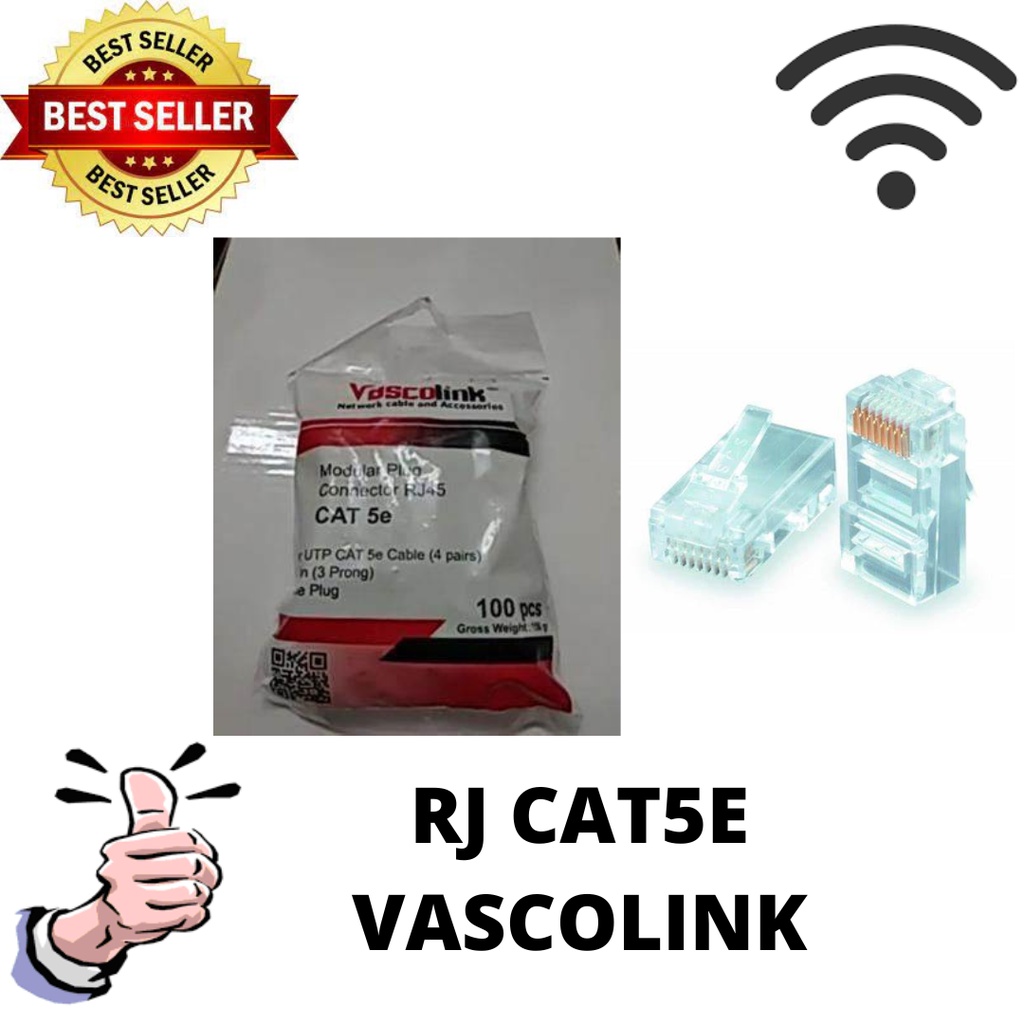 KONEKTOR RJ45 CAT5 VASCOLINK 100 PCS