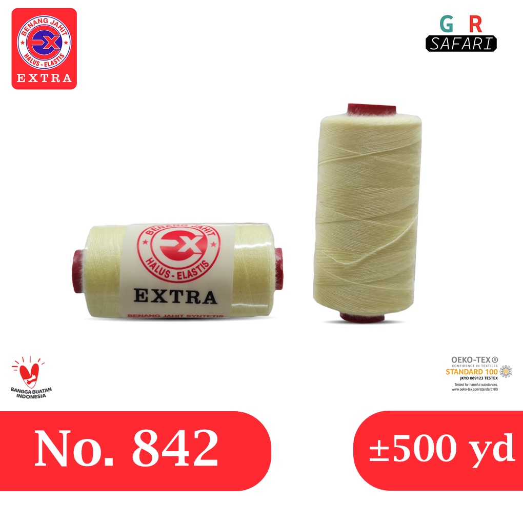 Benang Jahit Extra Warna Krem No. 842 - 500yard