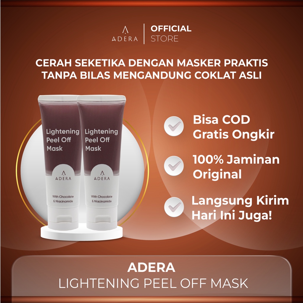 Jual ADERA Lightening Peel Off Mask Beli 1 Gratis 1 Mencerahkan Kulit Tampak Lebih Halus Dan