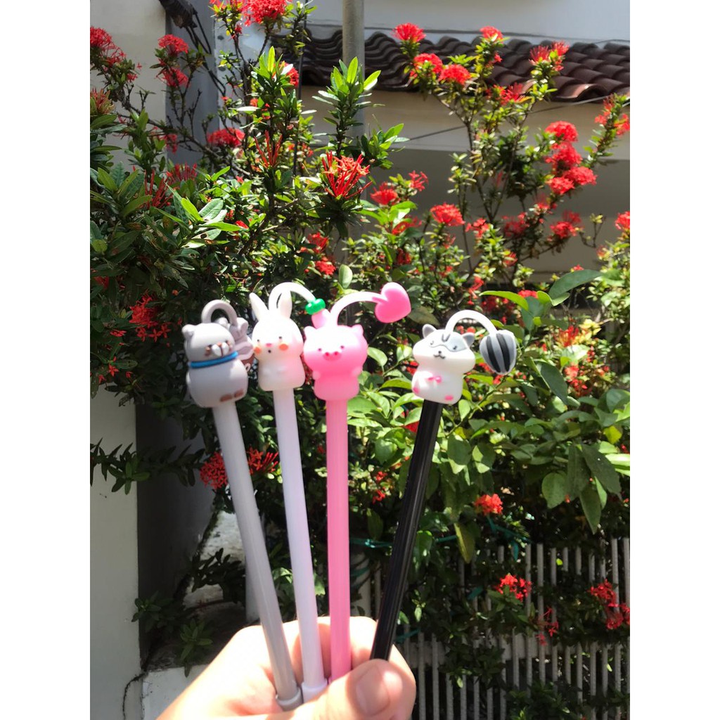 

TERMURAH BISA COD PULPEN GEL KARAKTER KARTUN BINATANG LUCU BOLPEN PENA PEN KUCING HAMSTER BABI KELINCI GROSIR 4 PCS 6 PCS 12 PCS