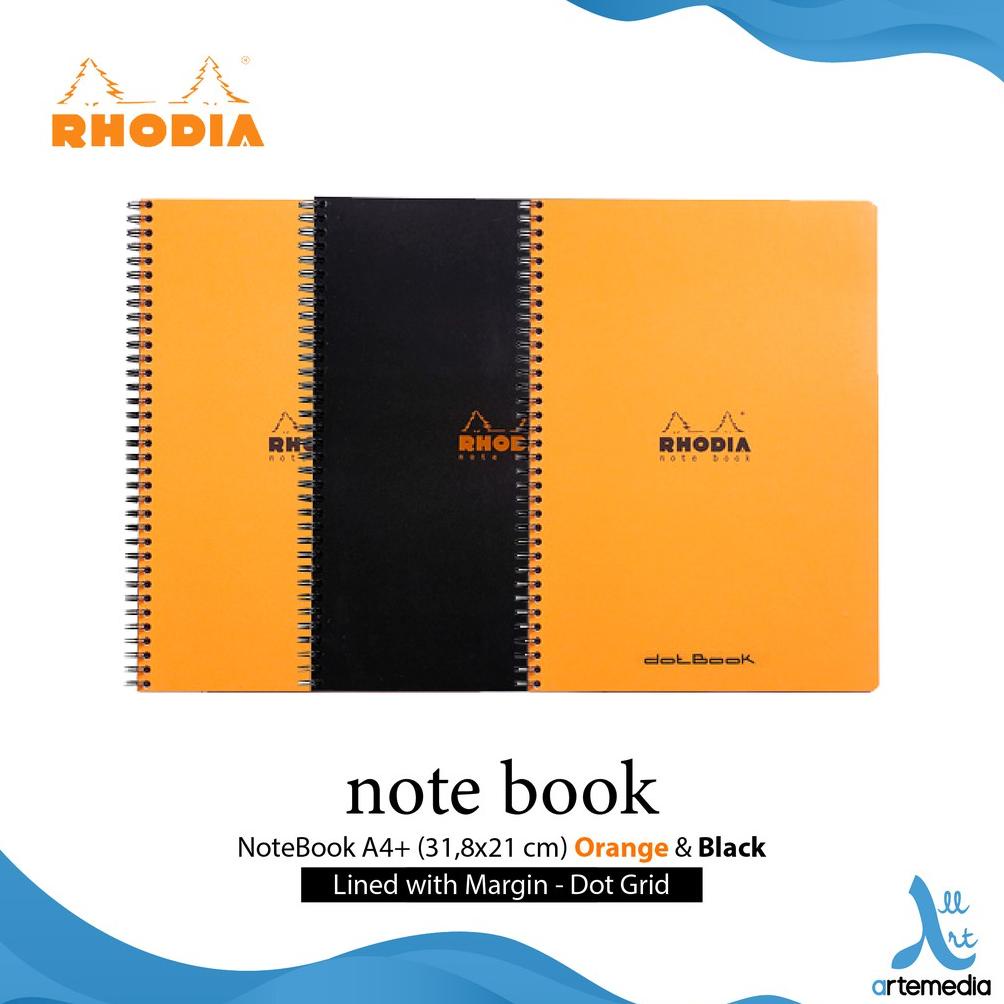 

Buku Catatan Rhodia A4 Plus Wirebound Coated Card Cover Notebook