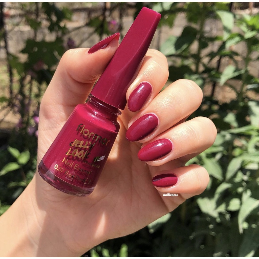 JL38 Sangria - Flormar Nail Enamel Jelly Look - Flormar Nail Polish - Cat Kuku Halal Turki - Kutek F