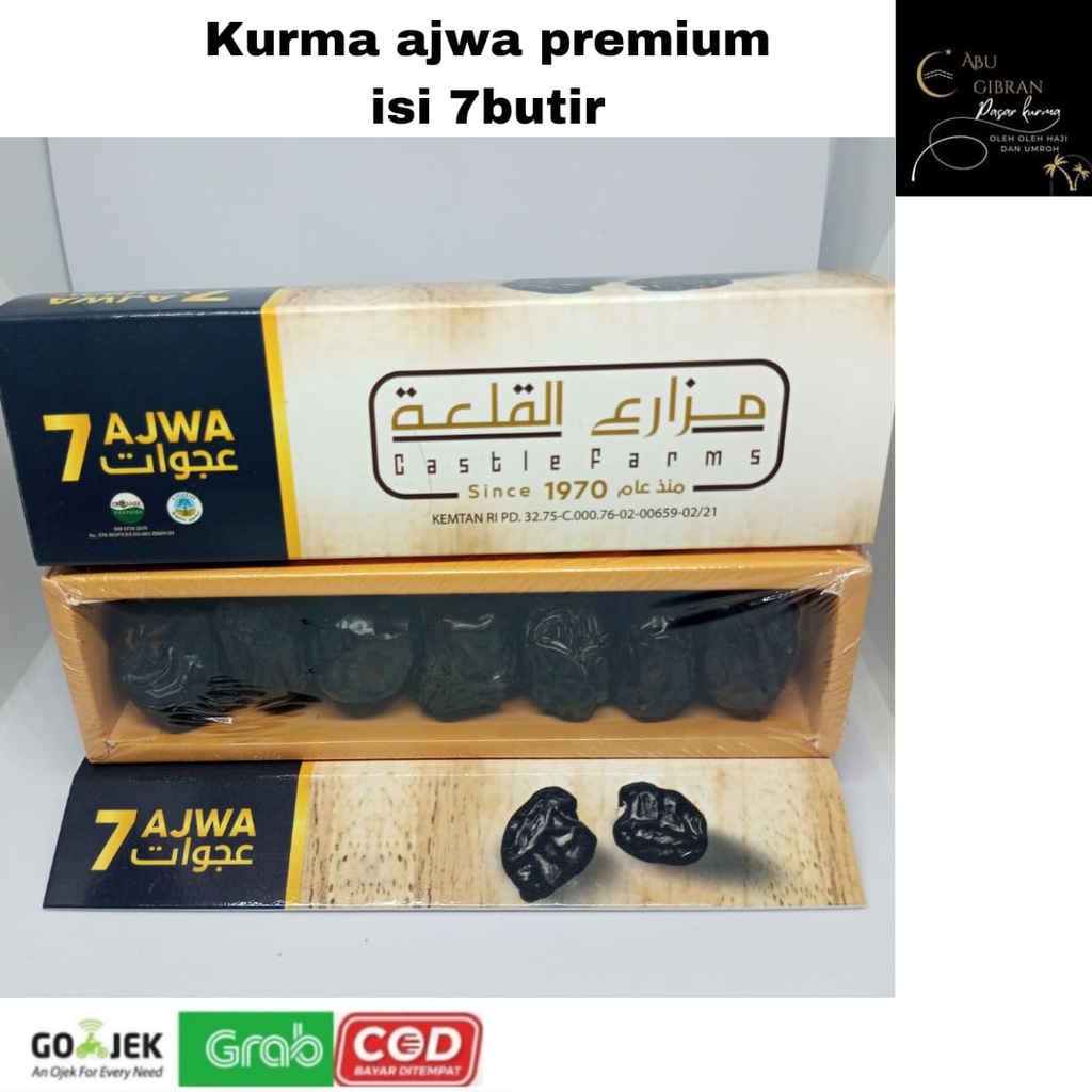 kurma ajwa premium 7 butir castle farms premium
