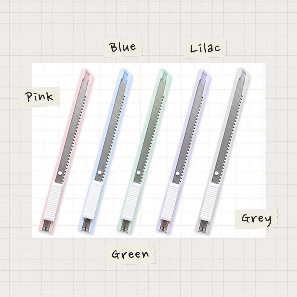 

Leledoodle - Cutter Lucu Aesthetic / Pisau Pemotong Kertas warna PASTEL