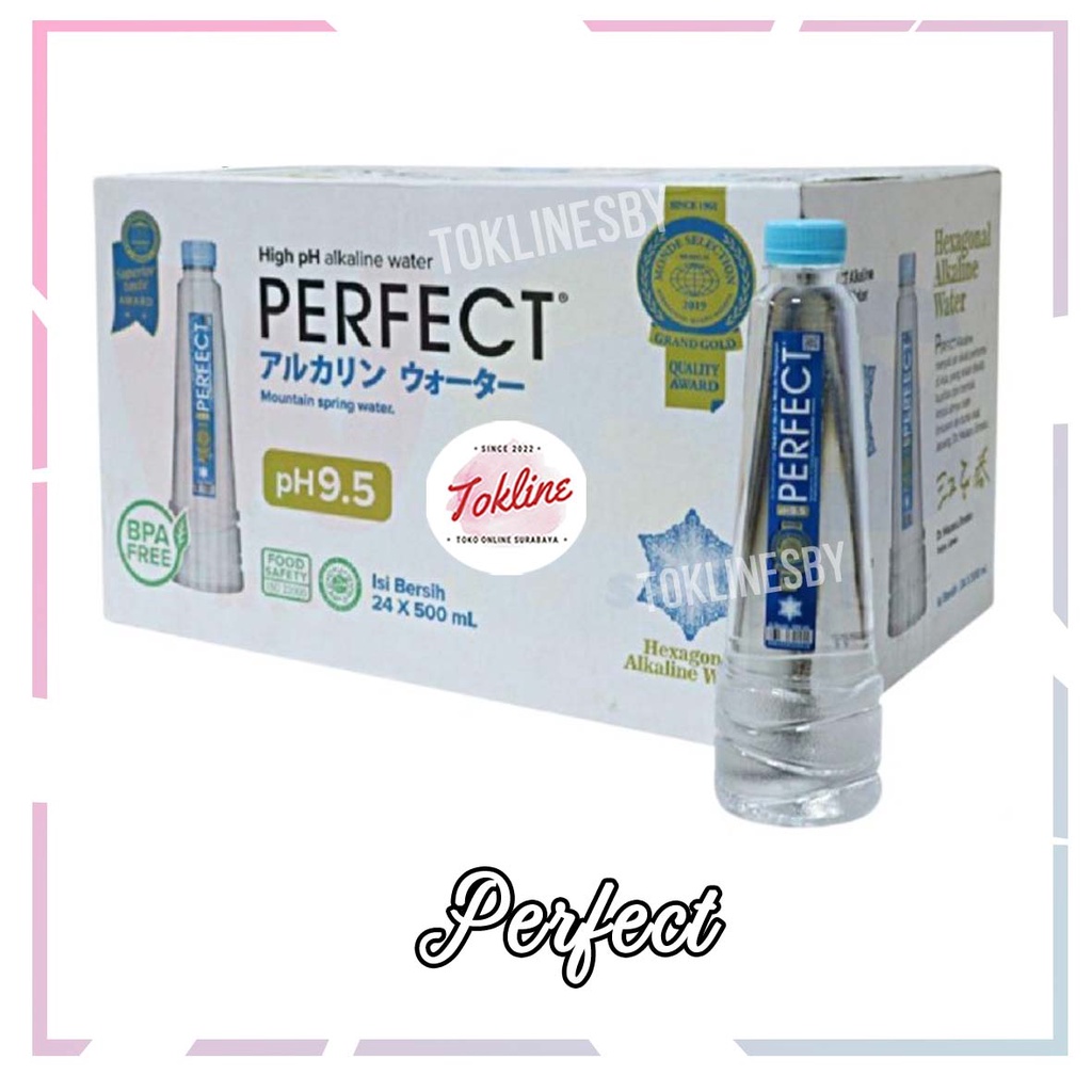 

[ 1 KARTON ISI 24 ] PERFECT ALKALINE WATER AIR MINERAL 500ml pH9.5