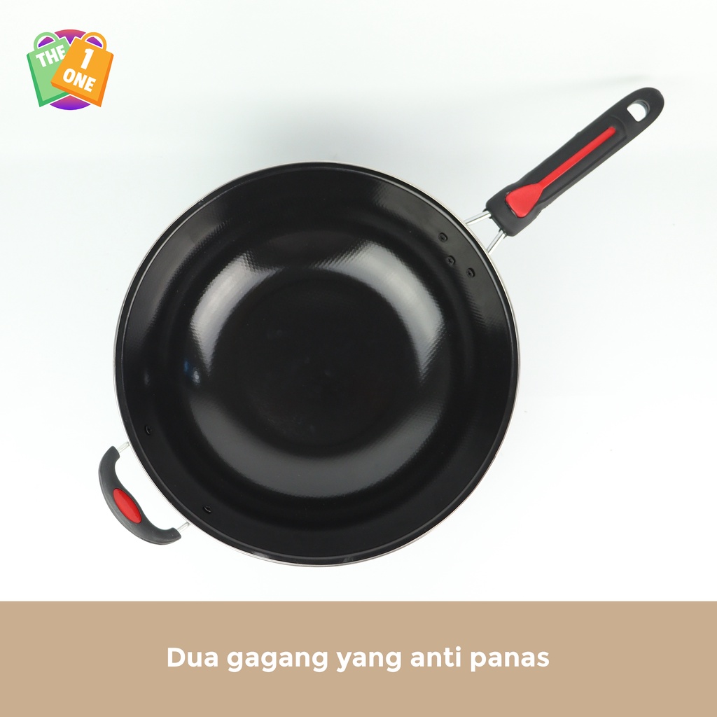 Wajan Enamel Penggorengan Wajan Anti Lengket High Quality Ukuran 32 cm