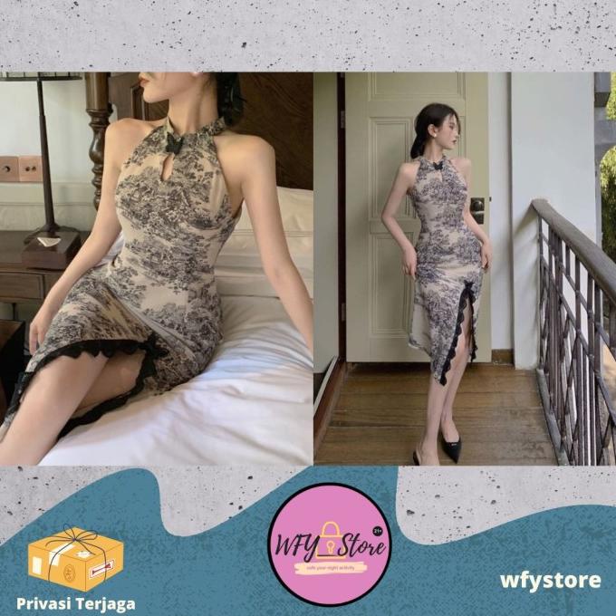 Sexy Dress Ketat Model Korea Cina Warna Monokrom Lingerie Baju Wanita juw