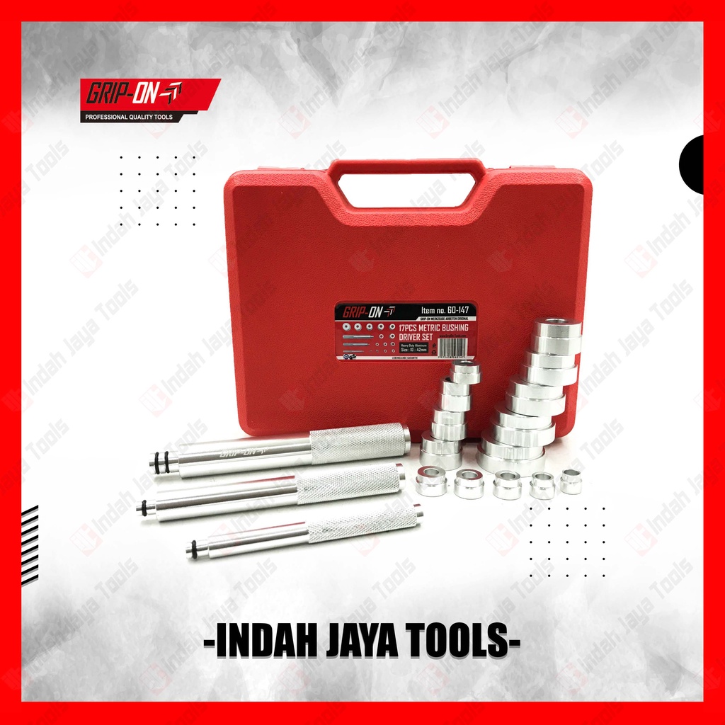 GRIP ON 60-147 Metric Bushing 17 Pcs Treker Lepas Pasang Bearing Seal