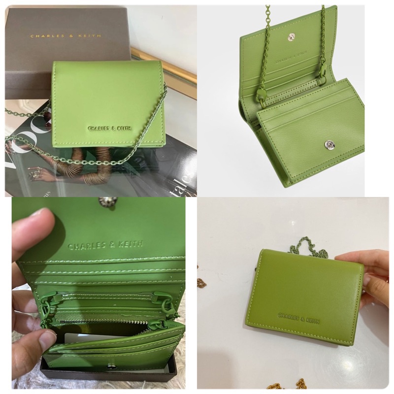 Dompet / Wallet wanita import bahan kulit / CHAIN + BOX