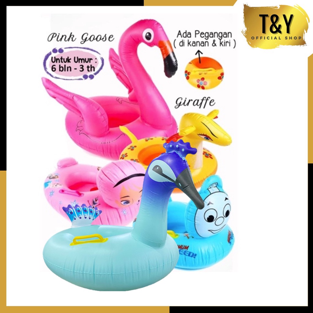 T&amp;Y Ban Renang Anak Karakter Lucu Quacker Float Children pool Pelampung Duduk Karakter Inflatable Boat Float Murah Import