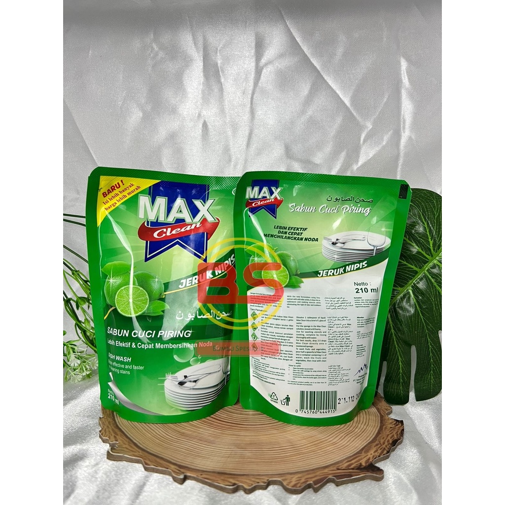 SABUN CUCI PIRING MAX CLEAN Extrak JERUK NIPIS 210ml