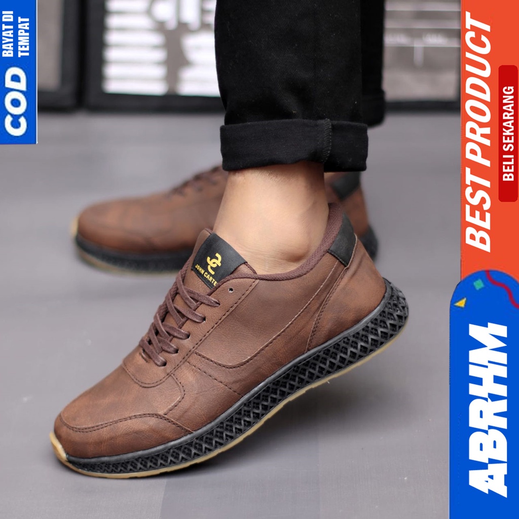 Sepatu Sneakers Pria Casual  Kerja Kuliah Abraham JIMR