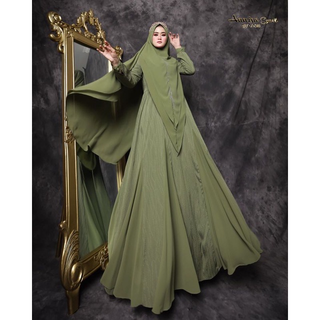 gamis Annisa syar'i by ASM | set syar'i ceruty babydoll | gamis premium | gamis mewah