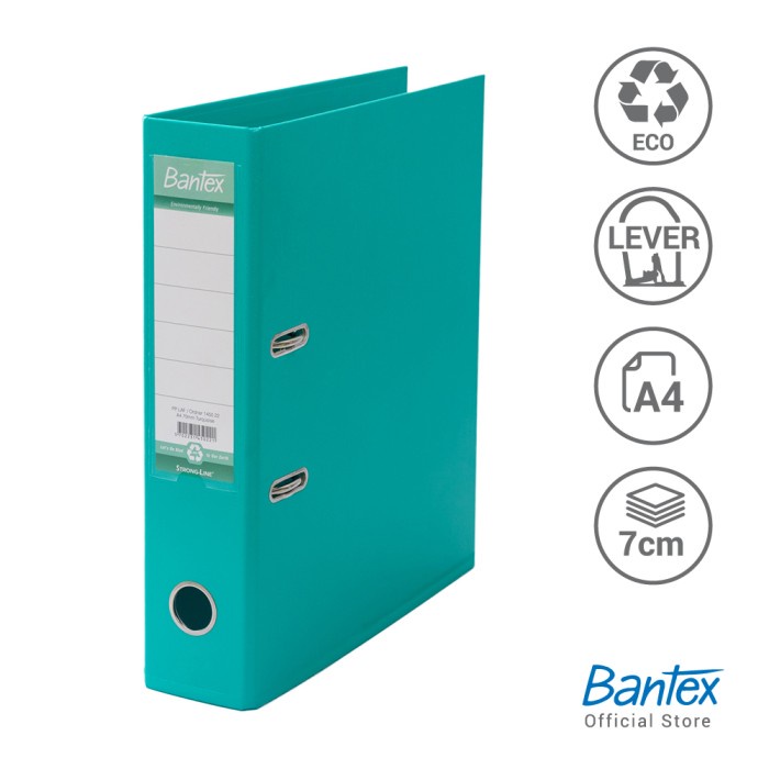 

Terlaris Bantex Lever Arch File Ordner Plastic A4 7Cm Turquoise #1450 22