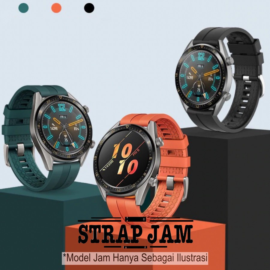 XLF Tali Jam Tangan Olike Horizon W12 / W12C - Strap 22mm Rubber Silikon Model Sporty