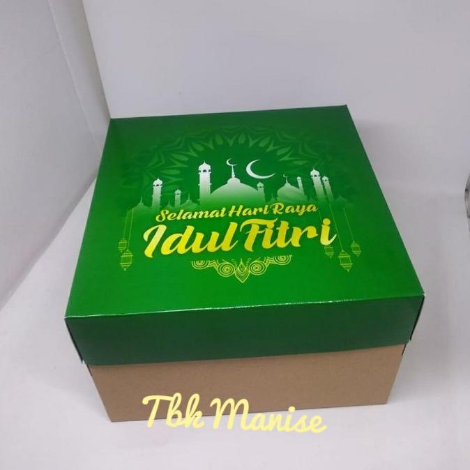 

PROMO Box Kue Lebaran Hijau 22x22x12cm / Dus Kue / Cake Box / Kardus Kue