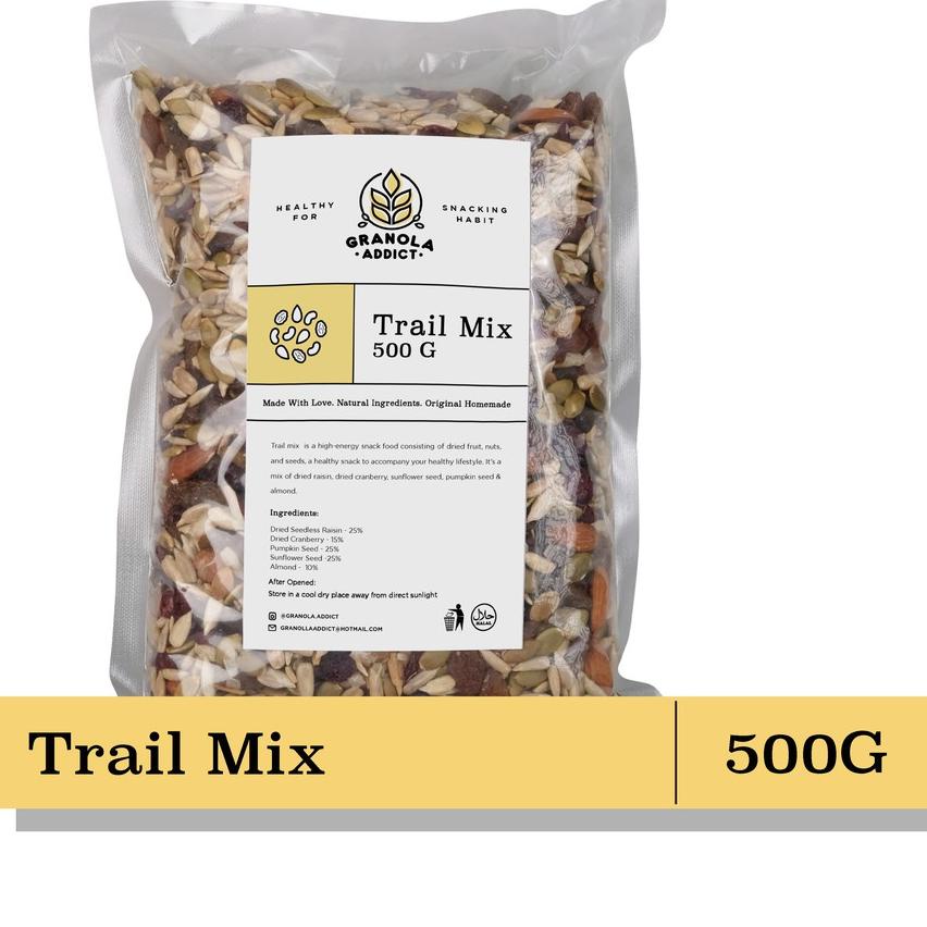 

✦ Granola Addict - Trail Mix (Sunflower, Pumpkin Seeds, Almond, Raisin, Cranberry) 500G ✸