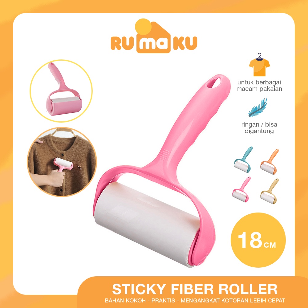 Rumaku Alat Pembersih Bulu Pakaian Hewan Anjing Kucing Rol Sticky Lint Roller