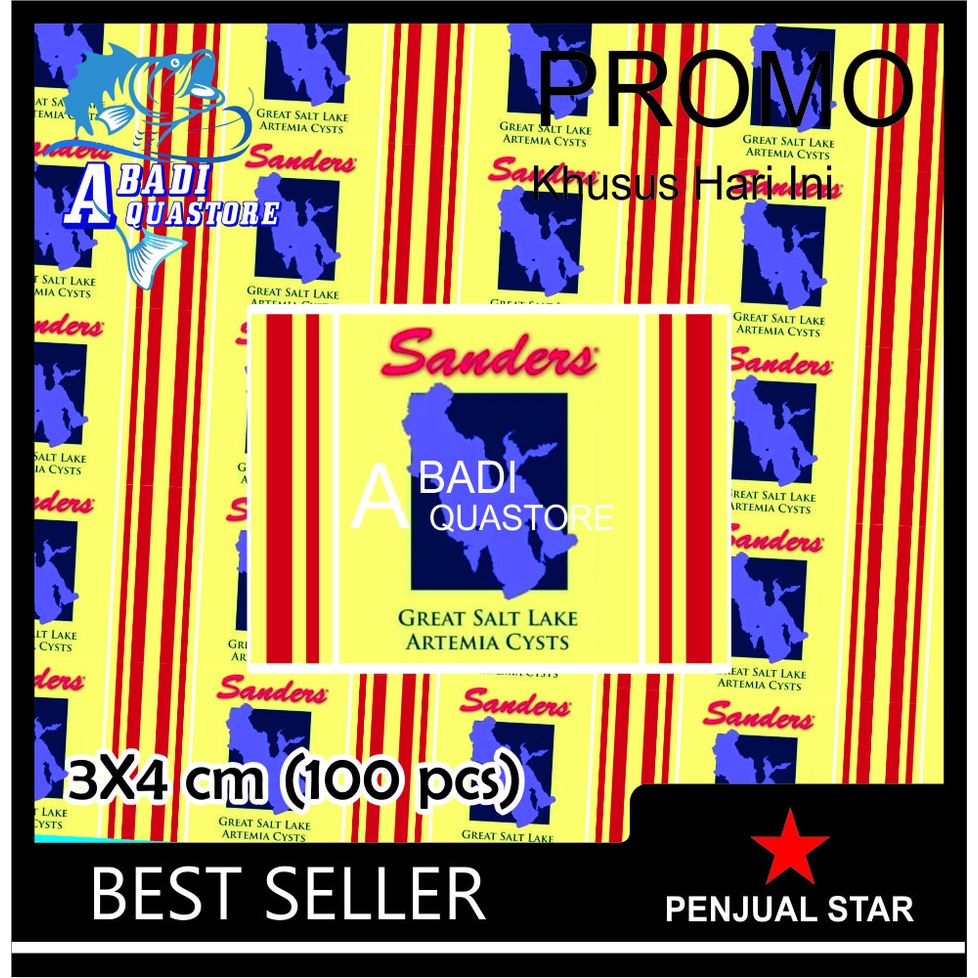 Stiker Repack ARTEMIA SANDERS - Stiker Artemia Sanders - Stiker Sanders - Stiker Artemia - Stiker Re