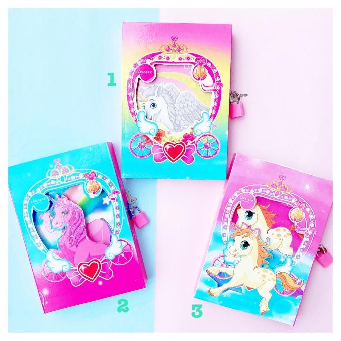 

Buku diary kunci unicorn