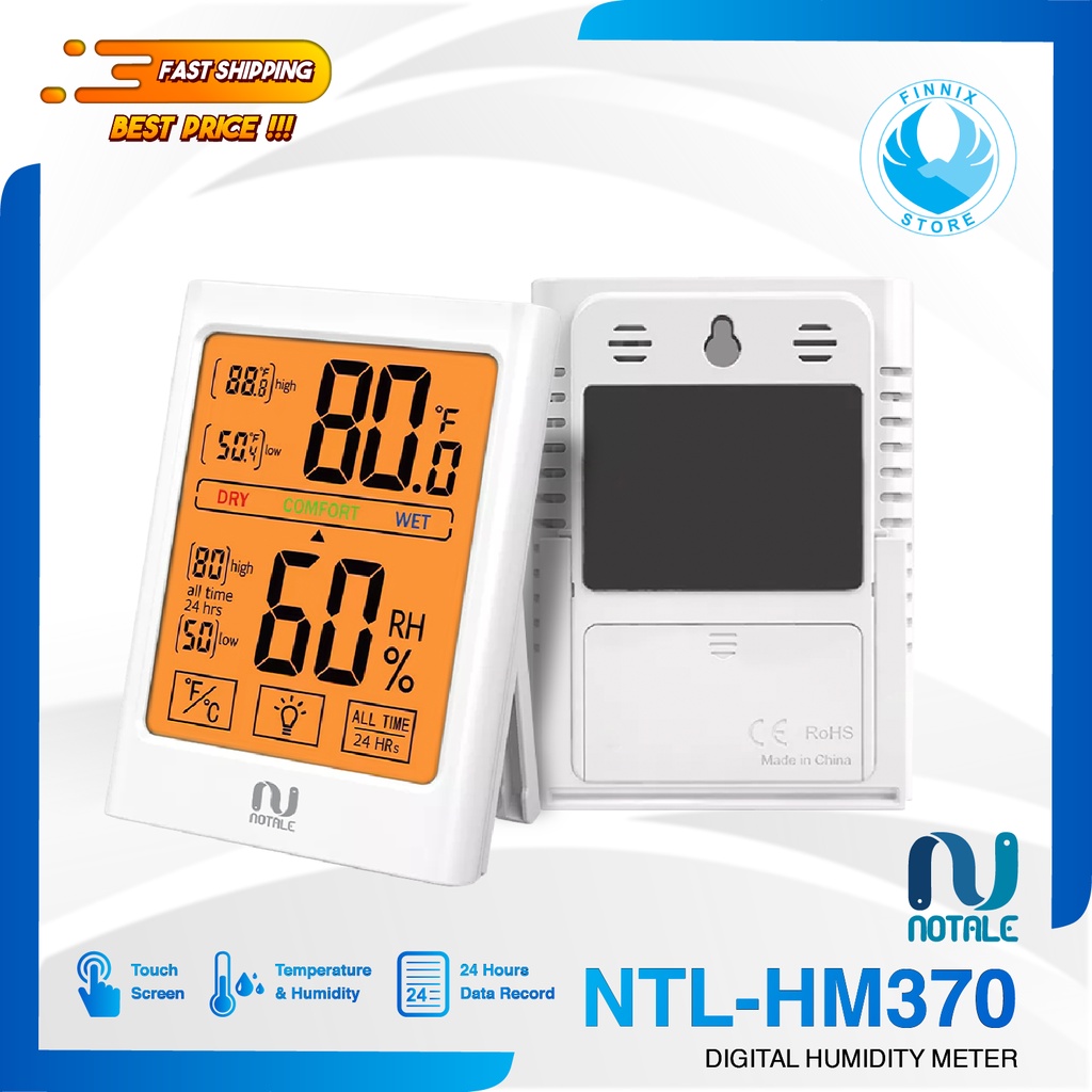 Notale Hygrometer Thermometer Humidity Meter - Alat Ukur Suhu Ruangan