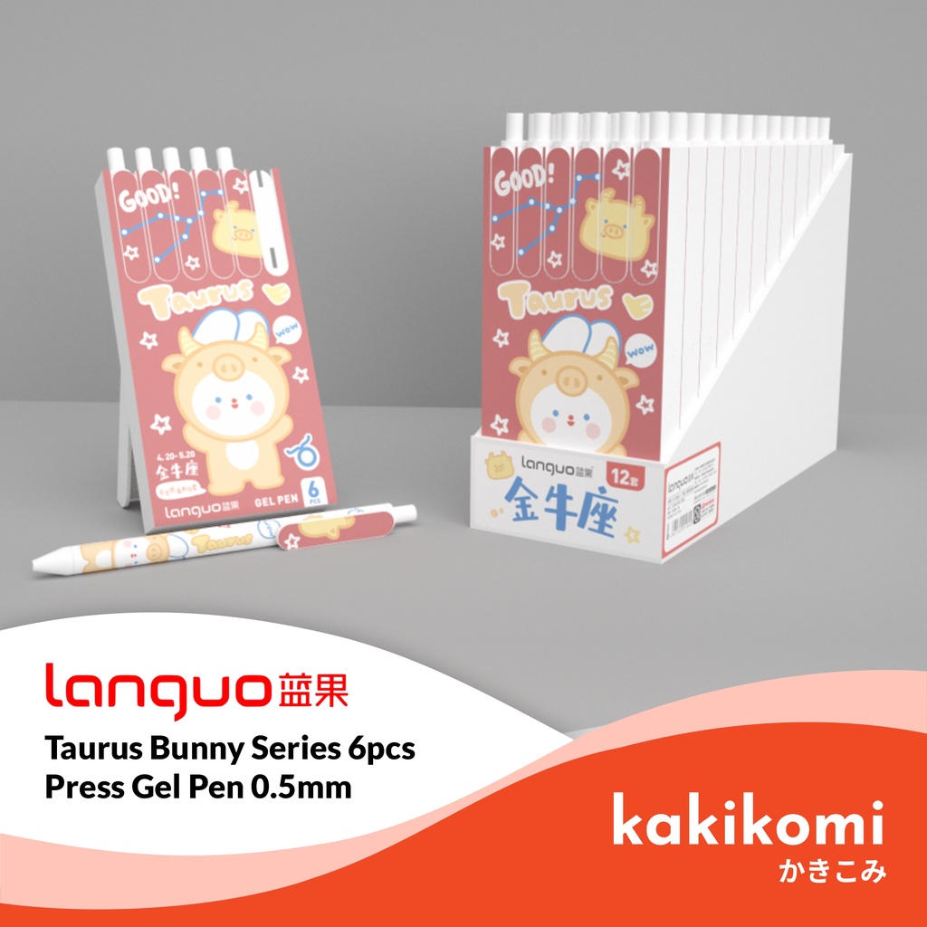 

Bulpoint Gel 0.5mm Set 6pcs Languo Zodiac Bunny Taurus Pen Tinta Hitam Pulpen Lucu Karakter Zodiak Pulpen 1 Pack Murah