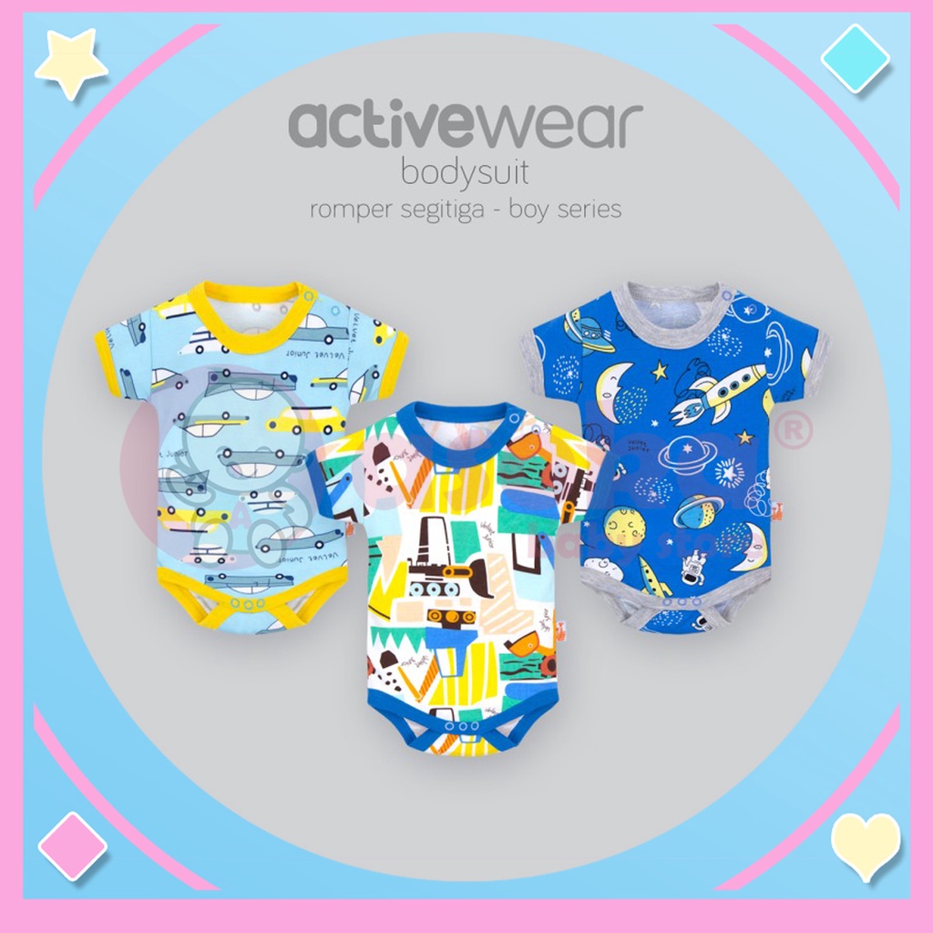 Velvet Junior ActiveWear BodySuit Romper Segitiga Boy Series ASOKA