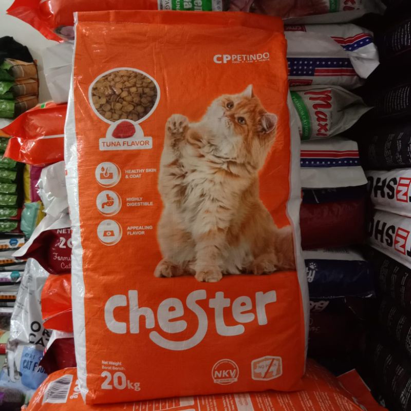 Chester cat food tuna 20kg makanan kucing all stages promo