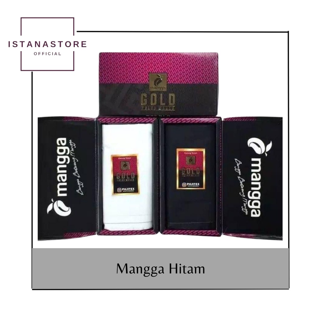 READY STOCK Sarung POLOS Hitam Merk Mangga / Sarung Mangga / Sarung Hitam Polos