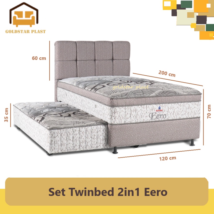 Kasur Springbed Sorong 2in1 Eero Twin / Springbed Full Set Twinbed Eero Olympic