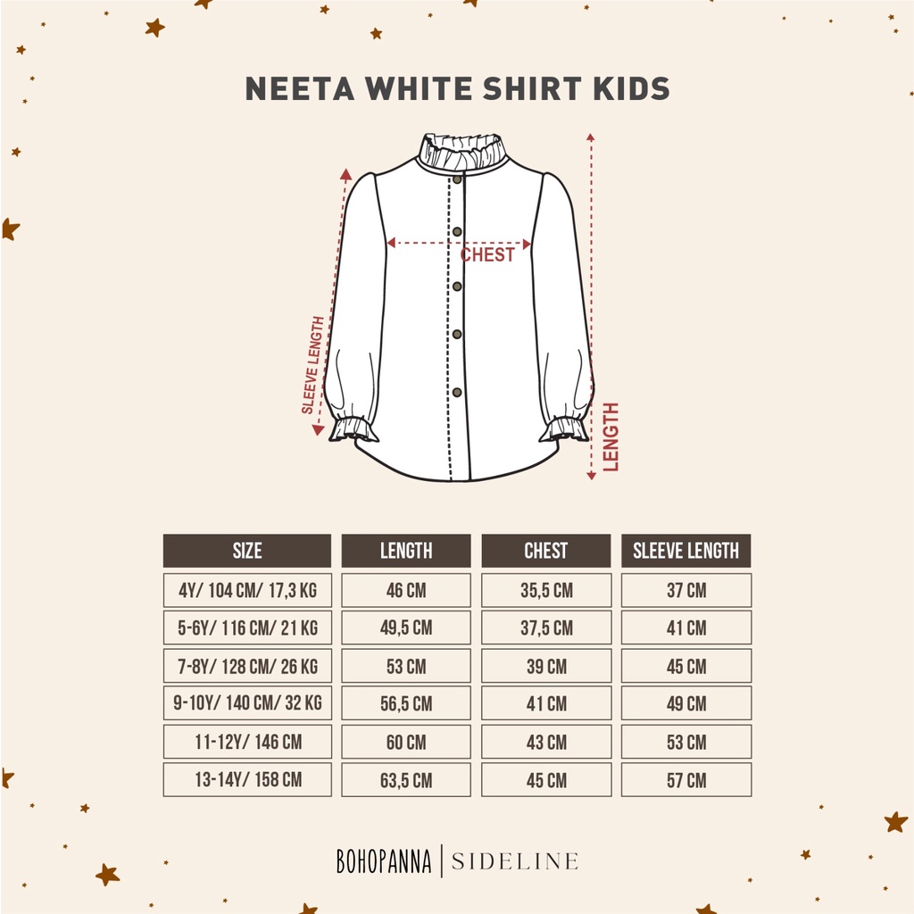 Bohopanna X Sideline - Neeta White Shirt &amp; Peplum Outer Organza for Kids and Adults / Atasan Ibu dan Anak Perempuan