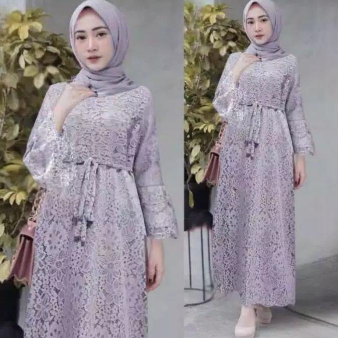 MAXI YASINA/GAMIS FULL BRUKAT TULANG/MAXI DRESS MUSLIM/