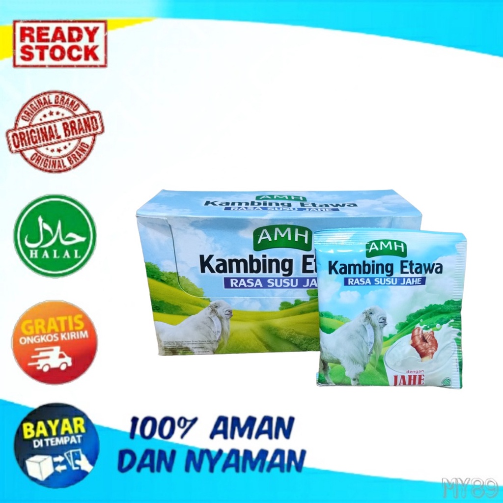 

Susu Kambing Etawa AMH 1B0X ISI 10 SACHET / Ettawa plus Jahe Merah AMH / JAHE INAYAH
