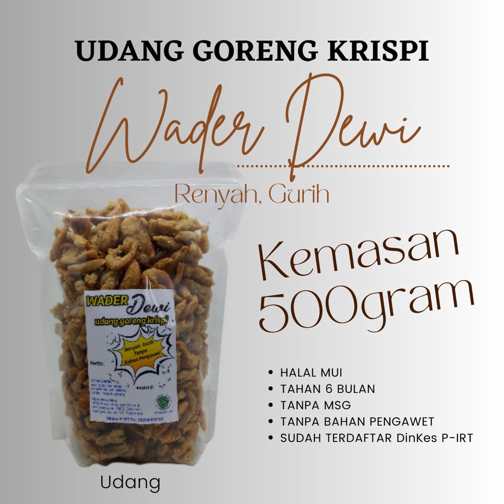 

WADER DEWI - UDANG GORENG CRISPY 500GR